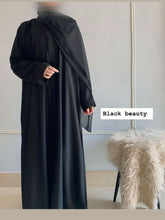 Plain Regular Zoom Front Open Abaya – Black Beauty